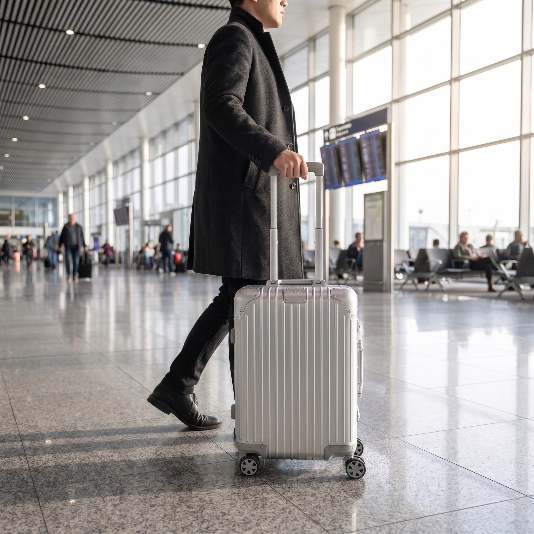 TALO aluminum carry-on suitcase