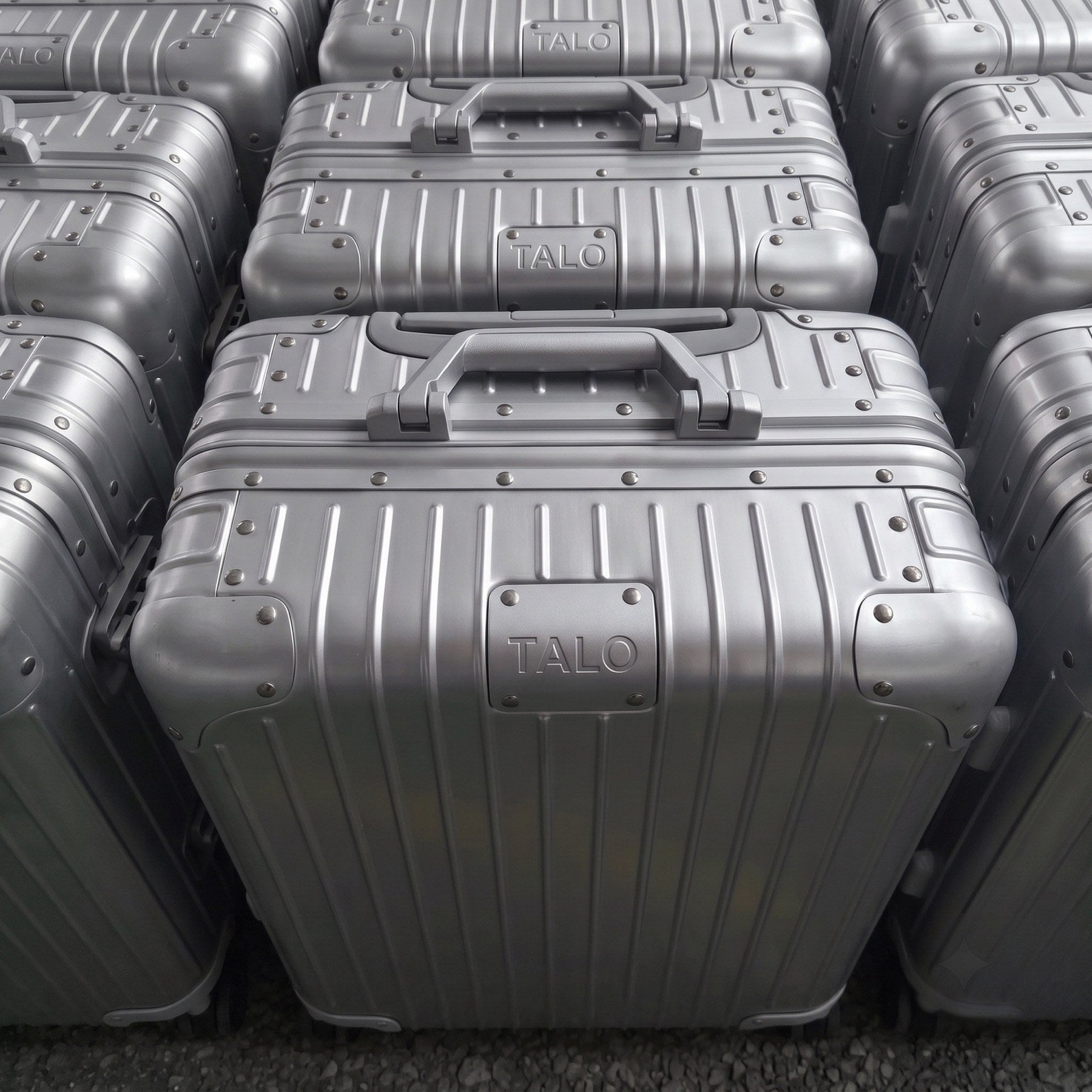 Anidized Rims Spinner Luggage: Four-Wheel Aluminum Carry-On · TALO